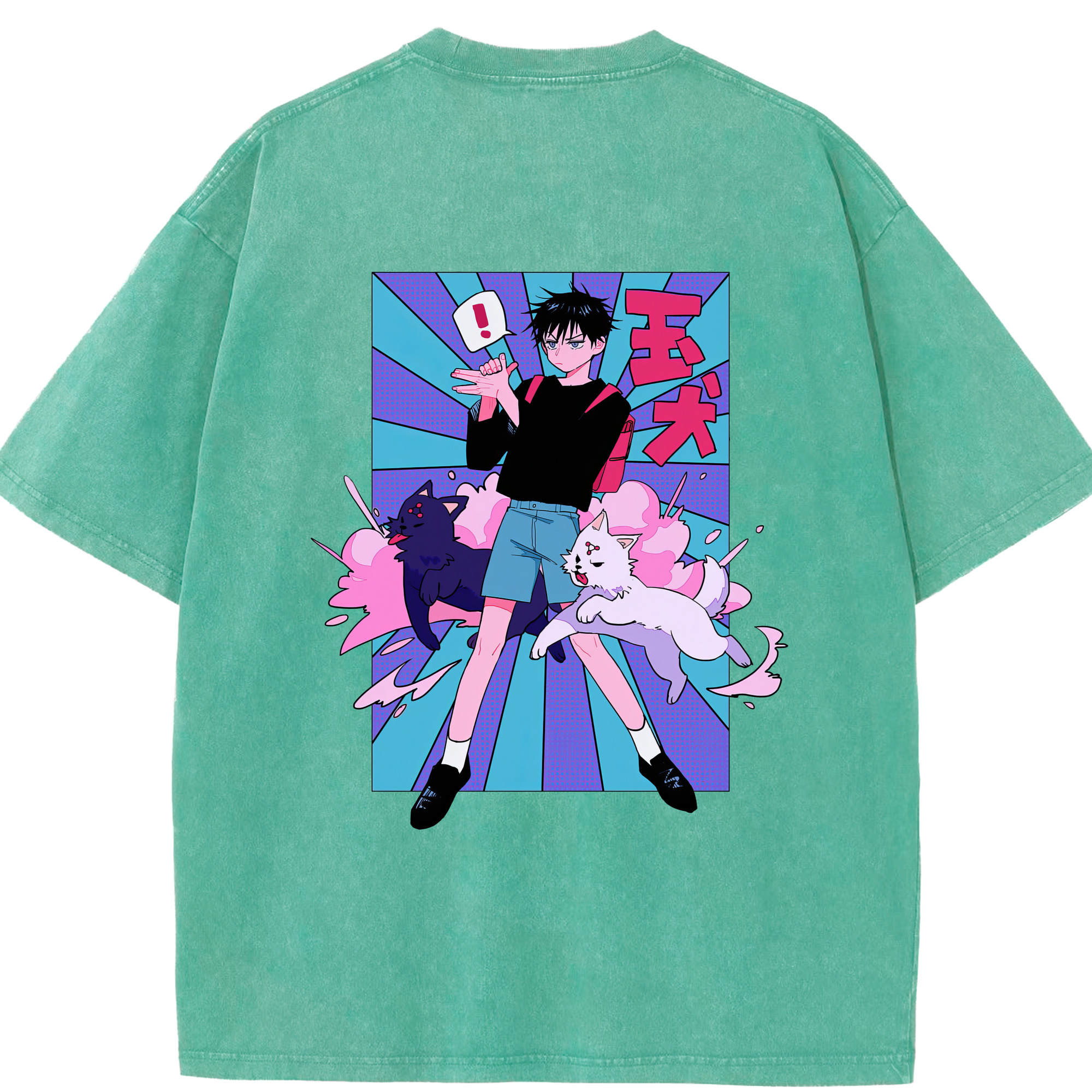 （画像用） 呪術廻戦 Jujutsu Kaisen 綿100% ヴィンテージ風 半袖Tシャツ（背面プリント）